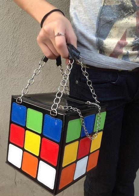 Rubik's Cube Inspired Bag Purse