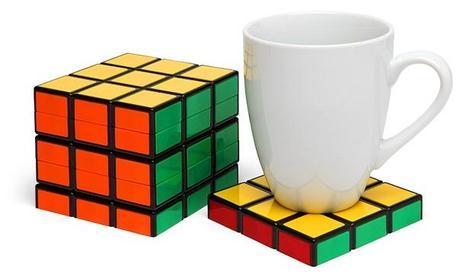 Rubik's Cube Inspired Drink Coasters