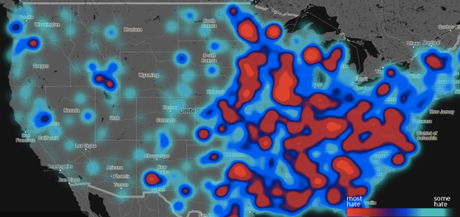 Twitter ‘Hate Map’ shows where racist, homophobic, and offensive tweets originate