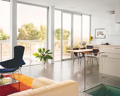 modern multiunit prefab in Vancouver interior living room 