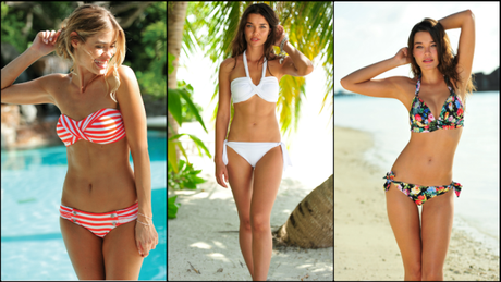From L to R: Seafolly Seaview Coral, Seafolly Goddess White. Seafolly Summer Garden Black