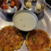 Adai with butter and gur