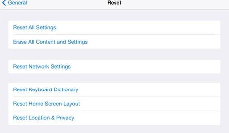 iPad Reset - removing your data completely.