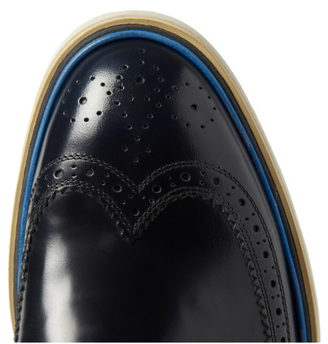 Blue Ribbon Details:  Paul Smith Contrast Sole Leather Longwing Brogue