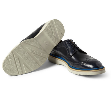 Blue Ribbon Details:  Paul Smith Contrast Sole Leather Longwing Brogue