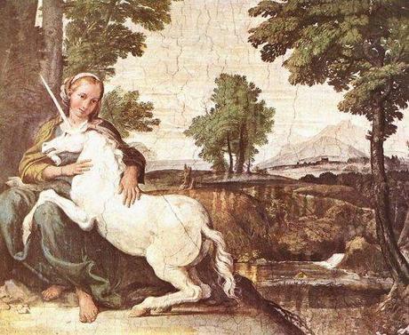 A Virgin with a Unicorn by Domenichino (1604)