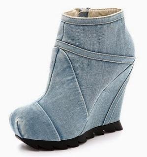 Shoe of the Day | Camilla Skovgaard Seams Denim Wedge Bootie