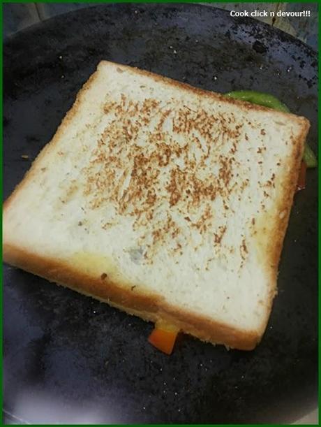 Vegetable-cheese sandwich
