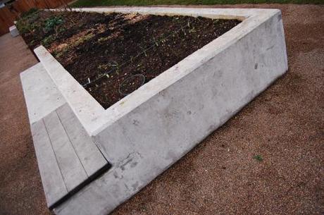 Normand Park, London - Raised Planter with Concrete Edging