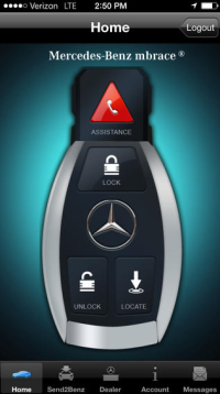 Source: Mercedes-Benz mbrace app (www.itunes.apple.com)