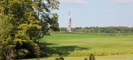 A shale gas well in Lawrence County, Pennsylvania