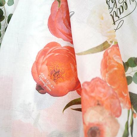 Hand-lettered floral hanky collaboration