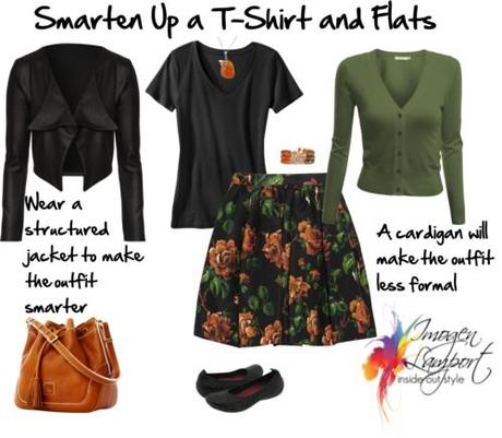 Smarten up a tshirt and flats