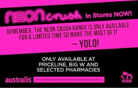 Australis Cosmetics: Neon Crush Collection