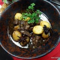 Beef and baby potato stew with star anise