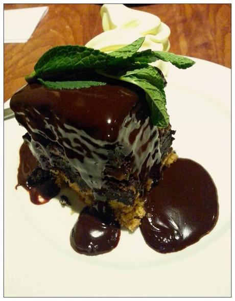 Harvester Cookie Dough, Caramel and Chocolate Fudge Brownie Stack