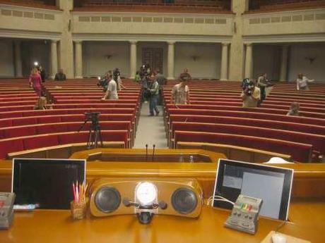 Chambers at Ukraine's Rada (parliament) look almost deserted these days.