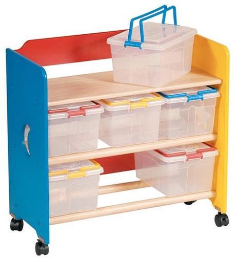 Kid's Mobile Organizer w Three Levels & Six Plastic Buckets