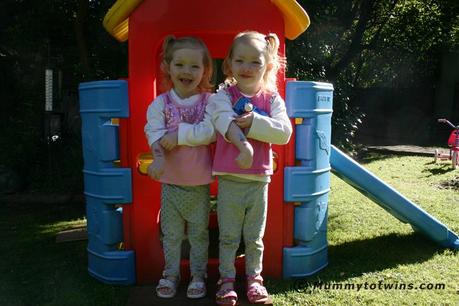 Julia and Lilian on last day of school for term 1 2012 for preschool