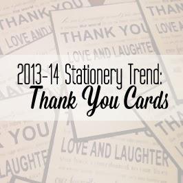 2013-14 Wedding Stationery Trend: Thank You Cards