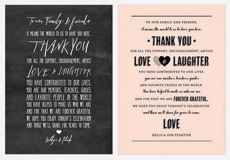 2013-14 Wedding Stationery Trend: Thank You Cards