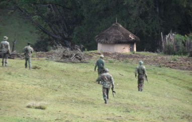Forest guards arrive in Kenya’s Embobut Forest in preparation for the evictions. (Photo: Forest Peoples Programme)