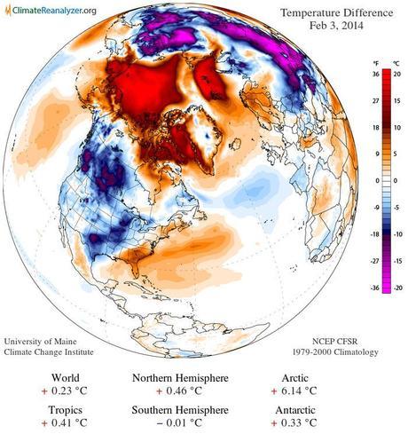 Daily temperature anomaly feb 3