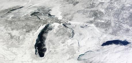 Great Lakes with Substantial Portion still ice-free