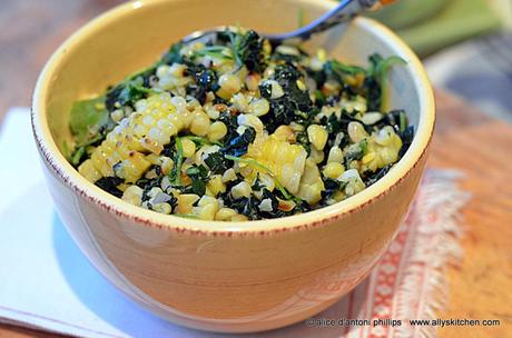 ~tuscan kale watercress & roasted corn~