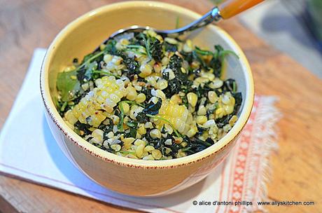 ~tuscan kale watercress & roasted corn~