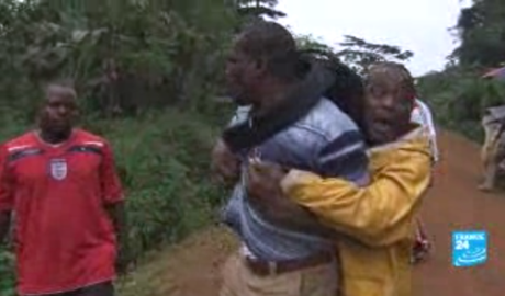 Nasako Besingi was travelling to a village to talk about Herakles’ plans when he was ambushed by a group of men. (Screenshot: France24)