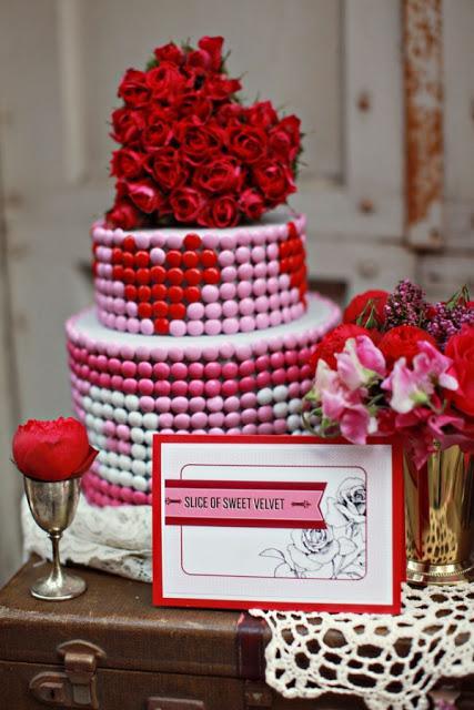 Valentine's Day wedding cake