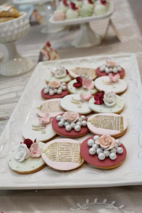 Beautiful Roses and Birdcages Themed  Dessert Table by Cakes by Joanne Charmand