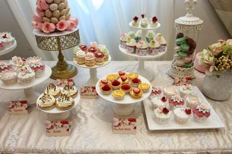 Beautiful Roses and Birdcages Themed  Dessert Table by Cakes by Joanne Charmand