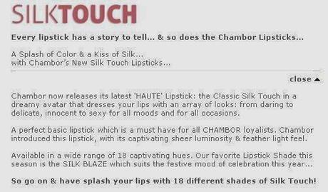 Chambor Silk Touch Lipstick - Silk Flame 660 Review,Swatches,LOTD