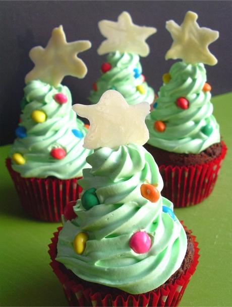 Chocolate (and Pine) Xmas Tree Cupcakes