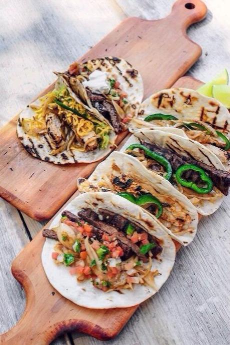 food presentation on a kitchen chopping board