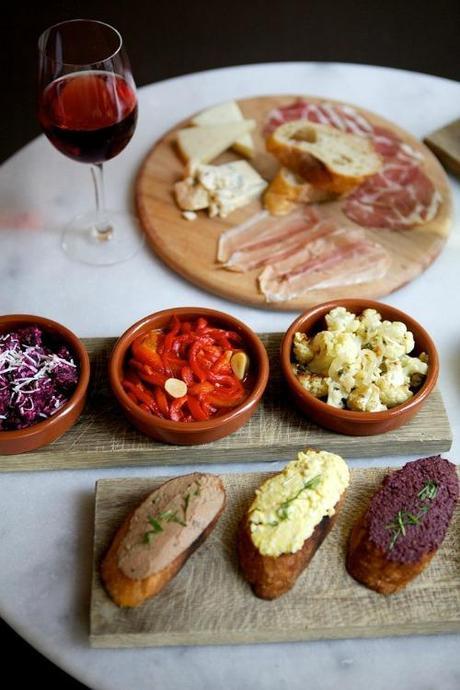 food presentation on a kitchen chopping board