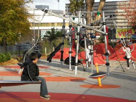 St Mary's Churchyard, Elephant and Castle, London - Playground Play Equipment