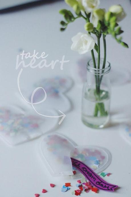 take heart (confetti heart DIY).