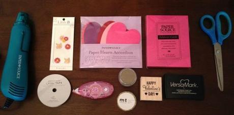 Valentine's Day craft idea, creating your own card DIY Valentine's Day card supply list