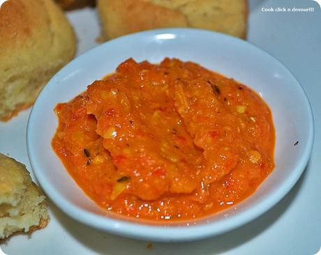 Roasted vegetable sauce{For pizza/pasta/dip}