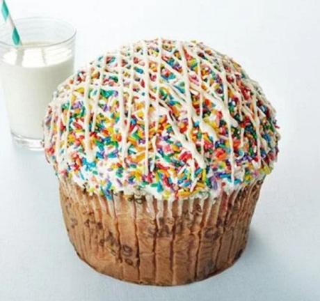 Vanilla With Rainbow Sprinkles Giant Cupcake