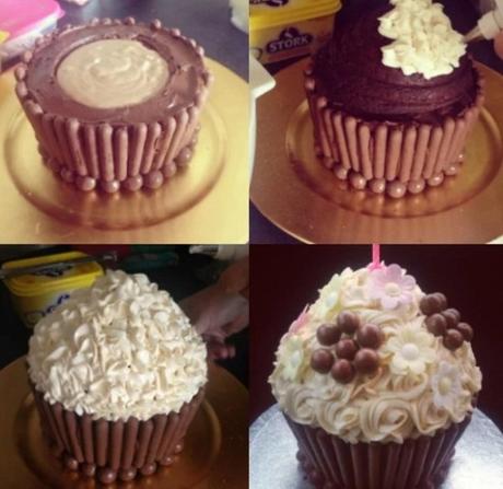 Sweets and Cream Giant Cupcake