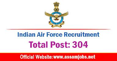 Indian Air Force Recruitment | 304 Posts, Online Apply