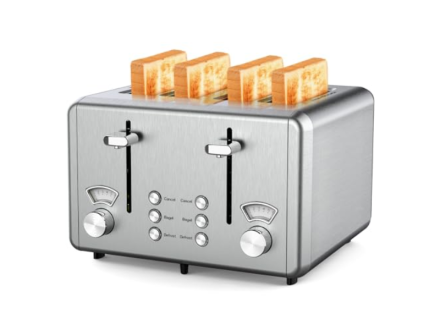 The Whall Four-Slice Toaster is available for purchase at Amazon