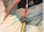 Machete Killer, Posed Portrait Social Media with Murder Weapon Pants