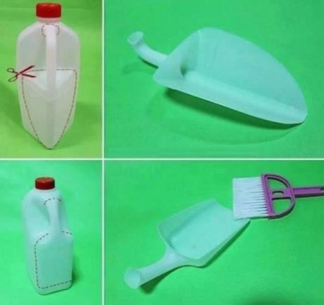 Dust scooper Made With an Empty Plastic Milk Bottle