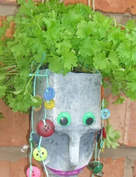 Wall Planter Made With an Empty Plastic Milk Bottle