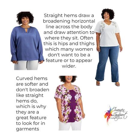 Straight hems v curved hems on tops